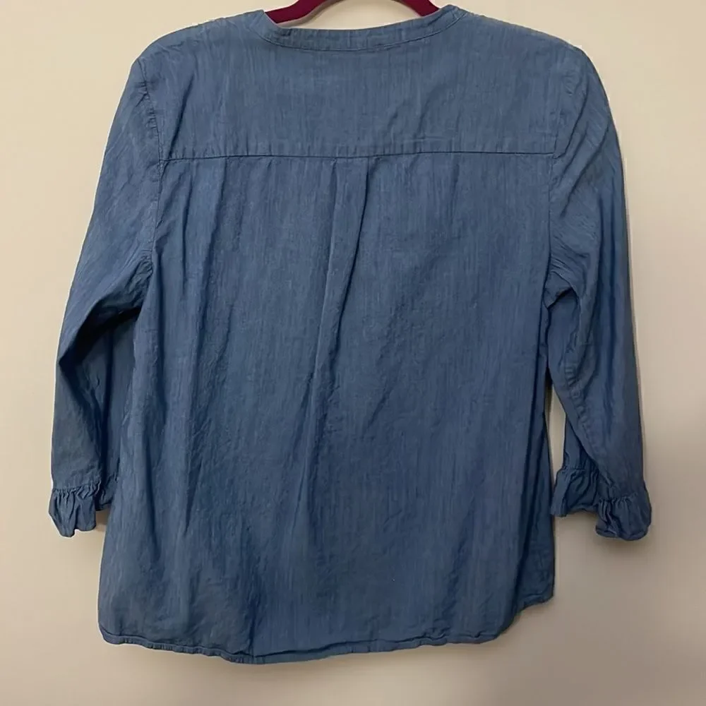 Karl Lagerfeld Button Down Ruffle Shirt - Picture 4 of 5